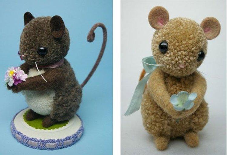 Rat du Nouvel An à pompons - Cadeaux DIY pour le Nouvel An 2020