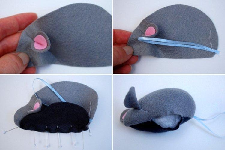 Rat du Nouvel An en feutre - Cadeaux DIY pour le Nouvel An 2020