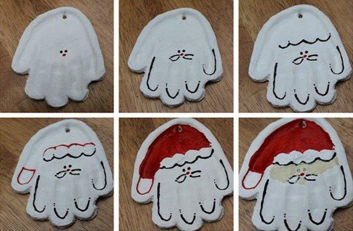 Plâtre Père Noël - Cadeau DIY pour maman pour le Nouvel An