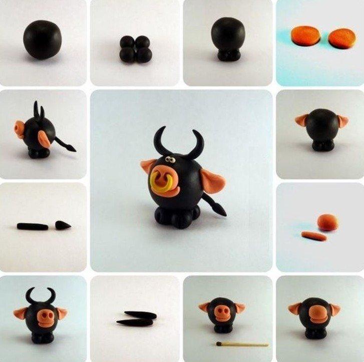 Un gobie en pâte polymère - un cadeau à faire soi-même pour le nouvel an 2021