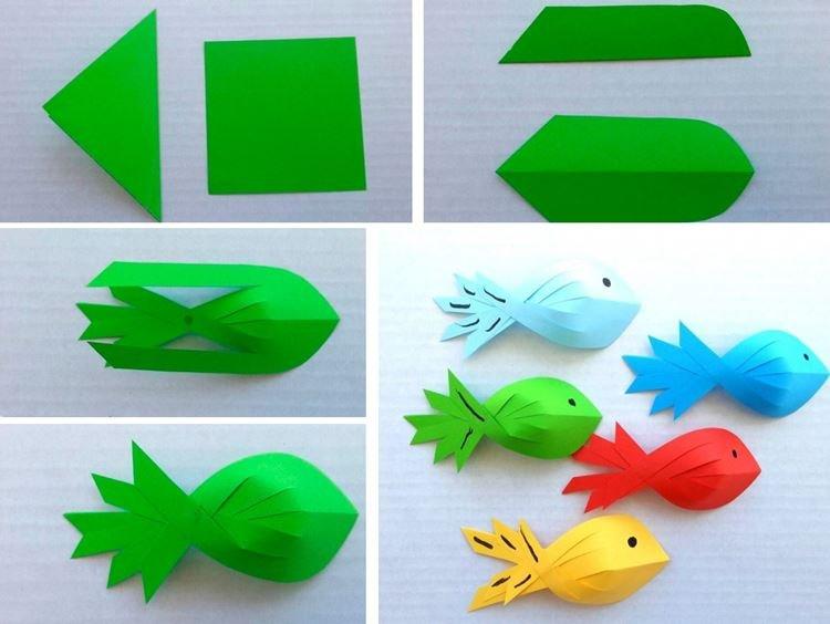 Poisson en papier - Artisanat en papier pour les enfants