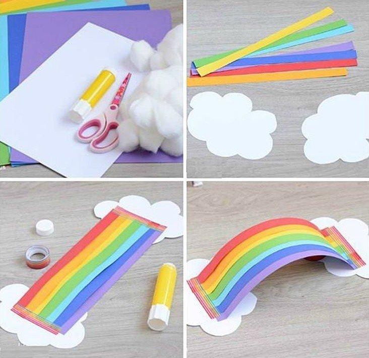 Rainbow Bridge - Artisanat en papier coloré pour les enfants
