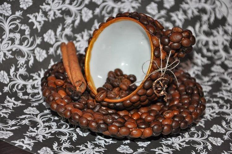 Tasse - artisanat de grains de café bricolage