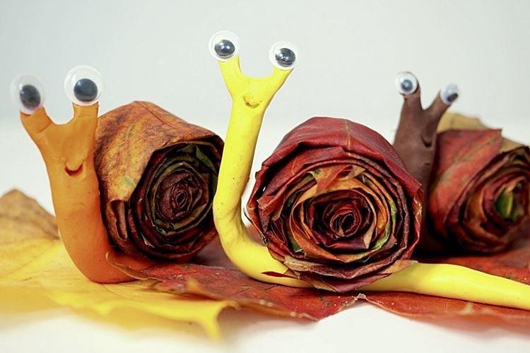 Artisanat de feuilles d'automne pour enfants - photos et idées