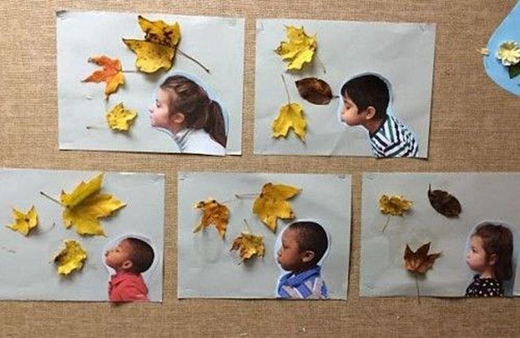 Artisanat de feuilles d'automne pour enfants - photos et idées