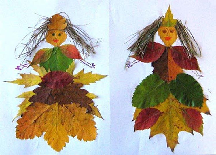 Artisanat de feuilles d'automne pour enfants - photos et idées
