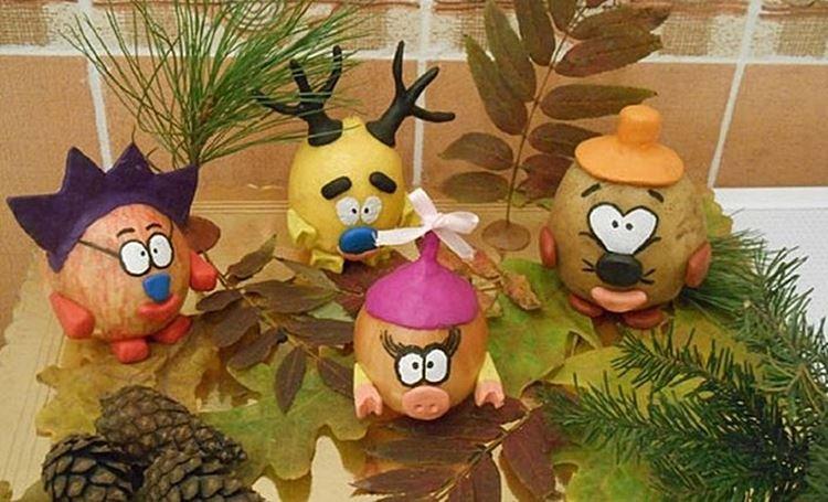 Smeshariki - L'artisanat des légumes à l'école