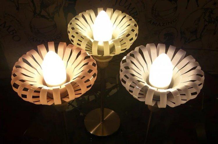 Lampes et abat-jour - Artisanat à partir de bouteilles en plastique de vos propres mains