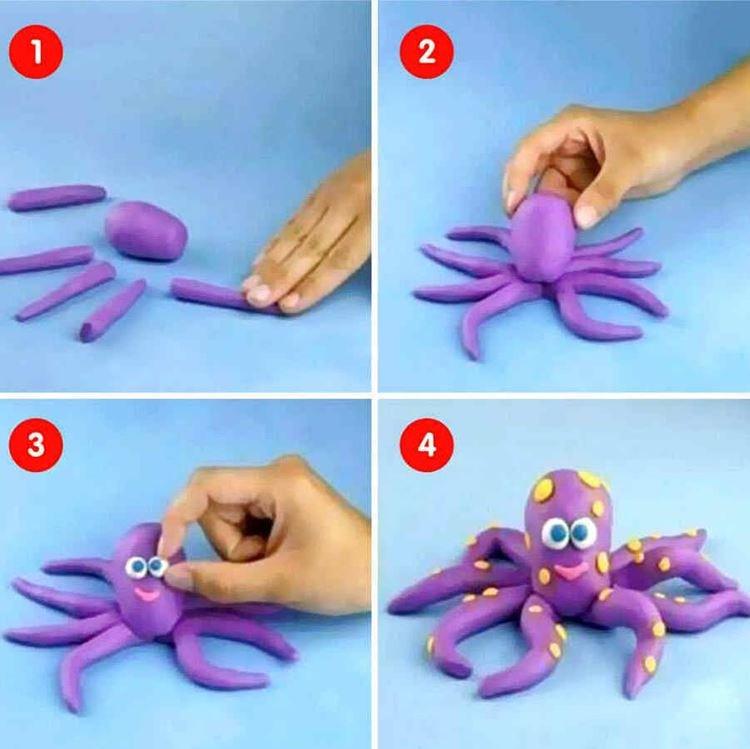 Octopus - Artisanat de pâte à modeler pour les enfants