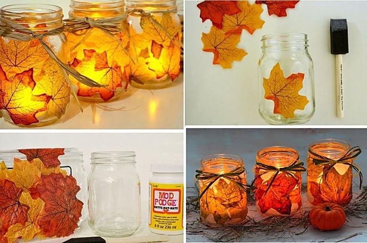 Chandelier à feuilles - Artisanat naturel pour l'école primaire