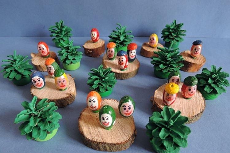 Artisanat à partir de matériaux naturels pour l'école primaire - photos et idées