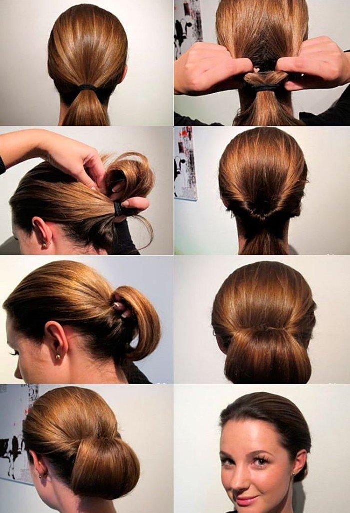 Bagel élégant - Coiffures pour le nouvel an 2021 pour cheveux mi-longs