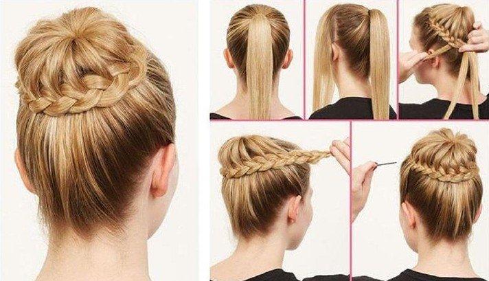 Spikelet Bun - Coiffures scolaires pour adolescents