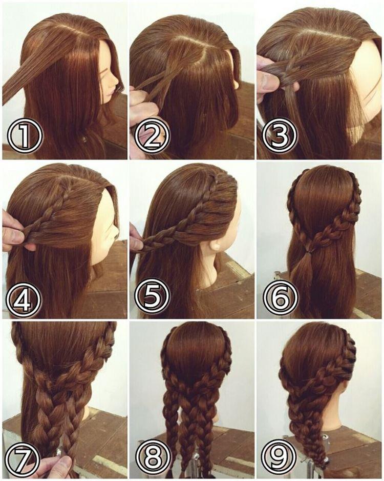 Tresse d'une tresse - Coiffures à l'école pour les adolescents