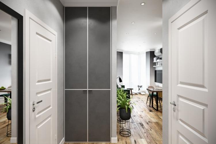 Petit couloir de style moderne - Design d'intérieur