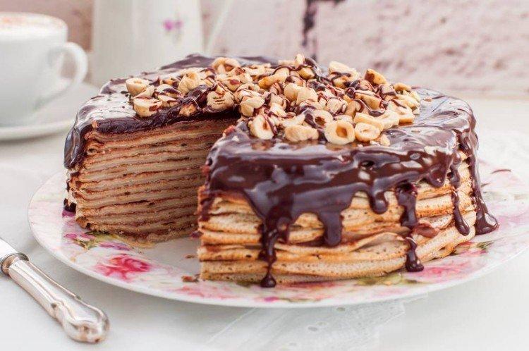 Gâteau aux crêpes au chocolat à la maison - recettes