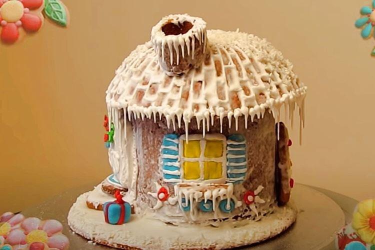 DIY maison ronde en pain d'épice - recette pas à pas avec photo