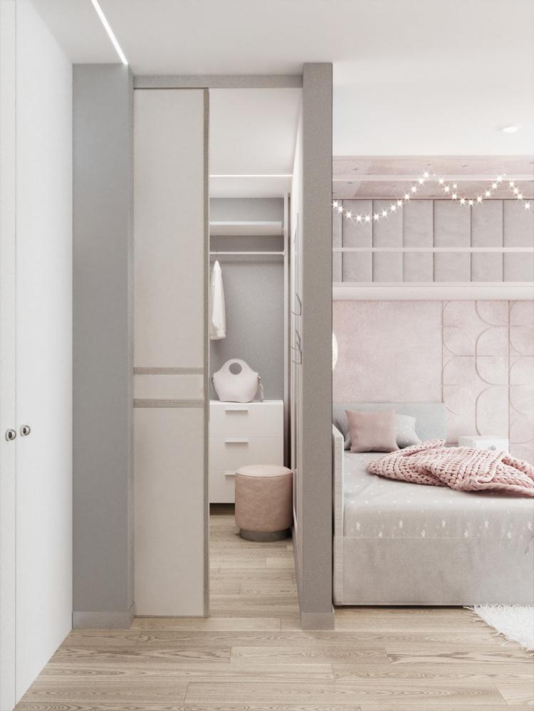 Nuages ​​poudreux : Chambre d'enfant pour une fille - décoration d'intérieur