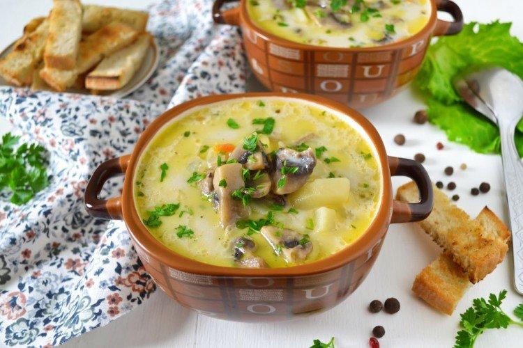 Soupe crémeuse au millet et aux champignons - Recettes multicuiseurs