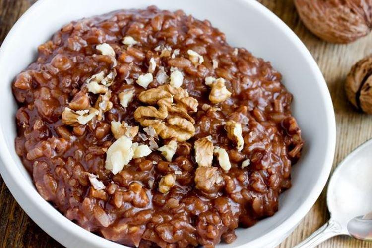 Bouillie de riz au chocolat au lait - recette pas à pas