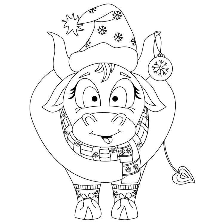 Dessins du taureau pour le nouvel an 2021