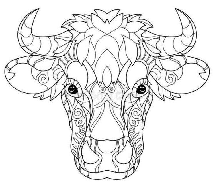 Dessins du taureau pour le nouvel an 2021