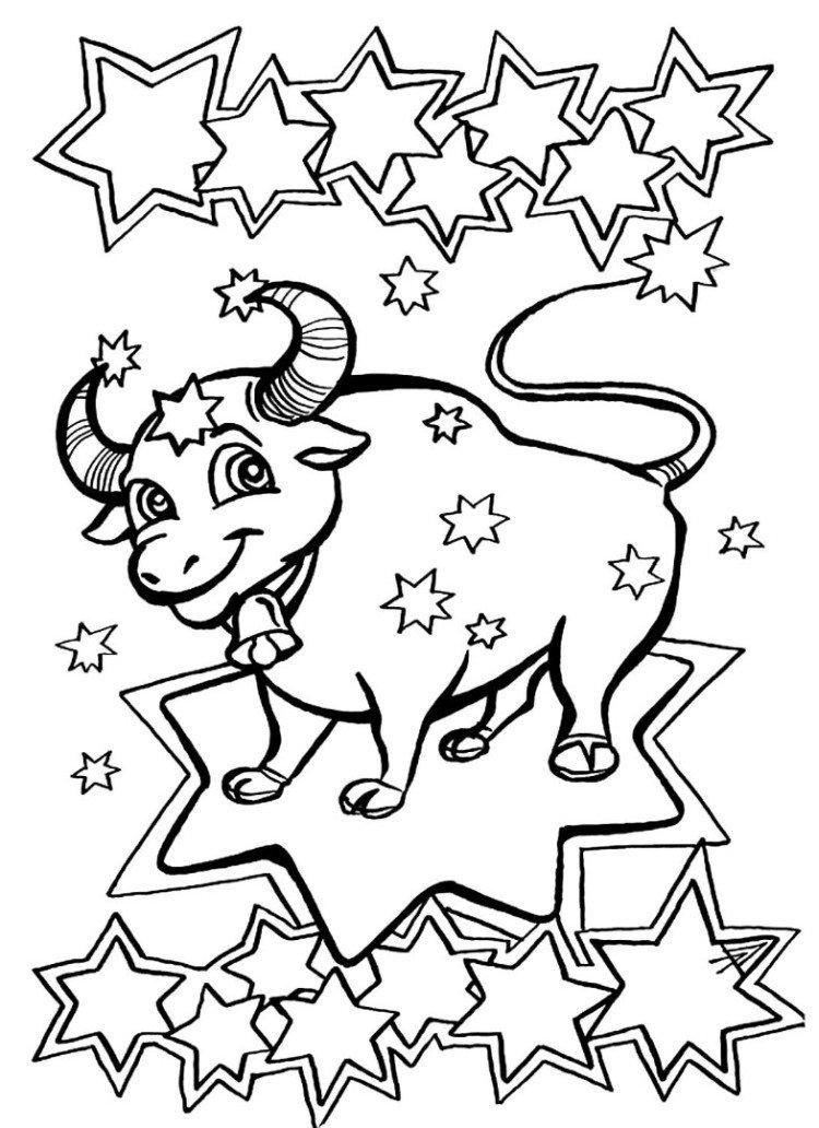 Dessins du taureau pour le nouvel an 2021