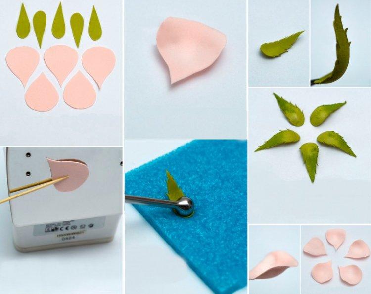 Bouton de rose à faire soi-même de foamiran