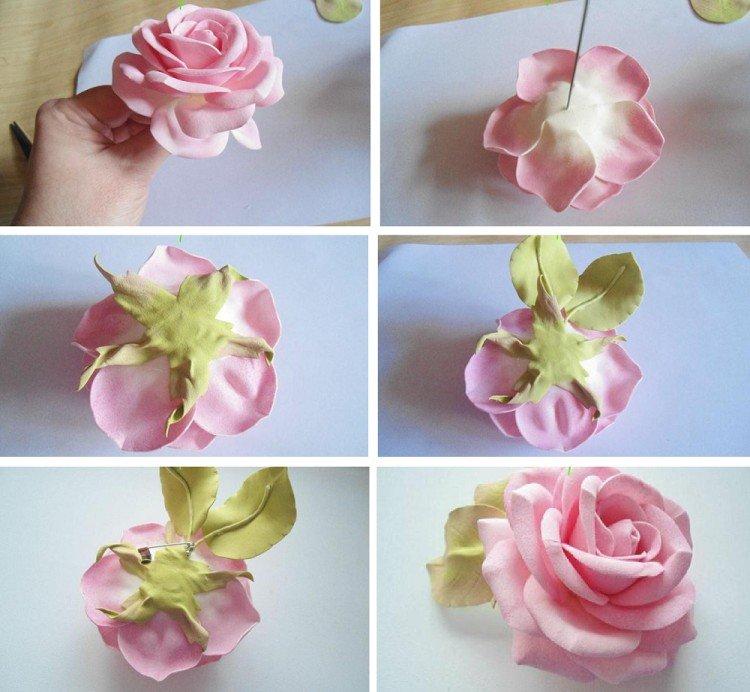 Rose d'inflorescences entières - rose à faire soi-même de foamiran