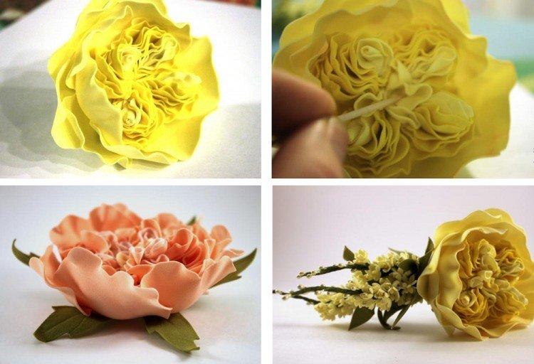 Rose-pivoine luxuriante - rose à faire soi-même de foamiran