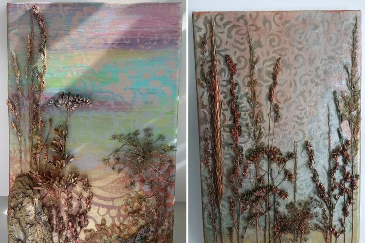 Panneau de fleurs séchées - Couture pour la maison