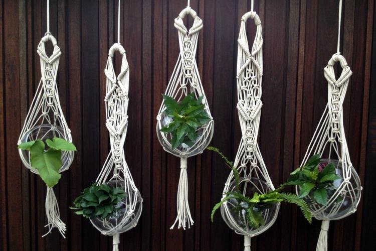 Pots en macramé - Artisanat pour la maison