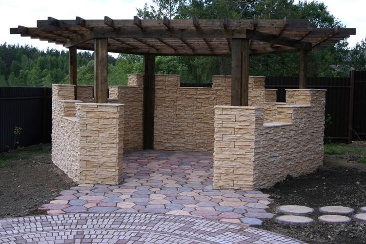 Gazebos de jardin en pierre