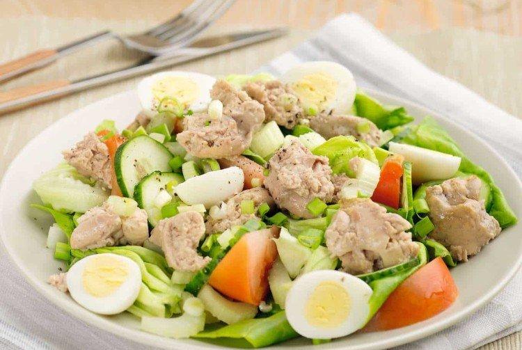 Salade au foie de morue et légumes - recettes