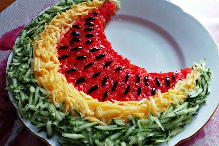 Salade de tranches de pastèque d'anniversaire - recettes