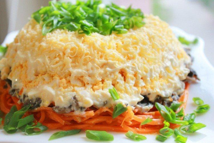 Salade coréenne de carottes et de fromage - recettes