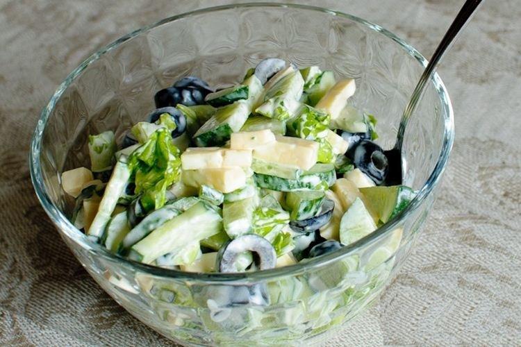 Salade de concombre aux olives - Recettes de salades à la mayonnaise