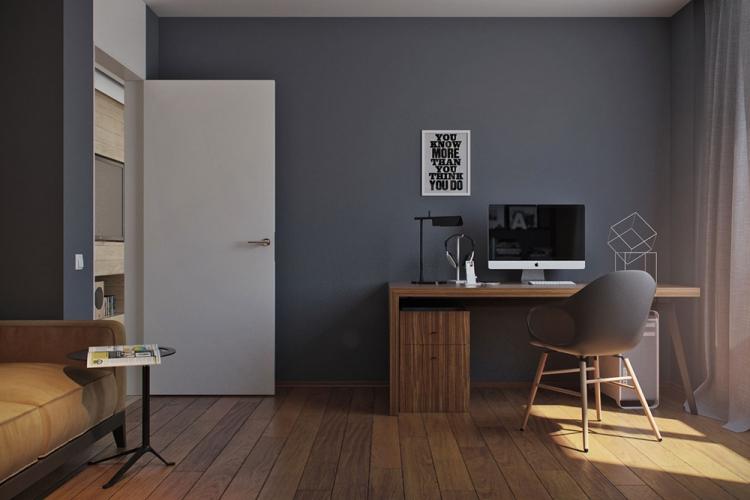 Gris avec marron - La combinaison de couleurs à l'intérieur