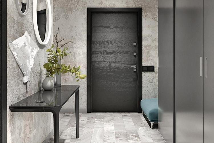 Couleur grise à l'intérieur du couloir