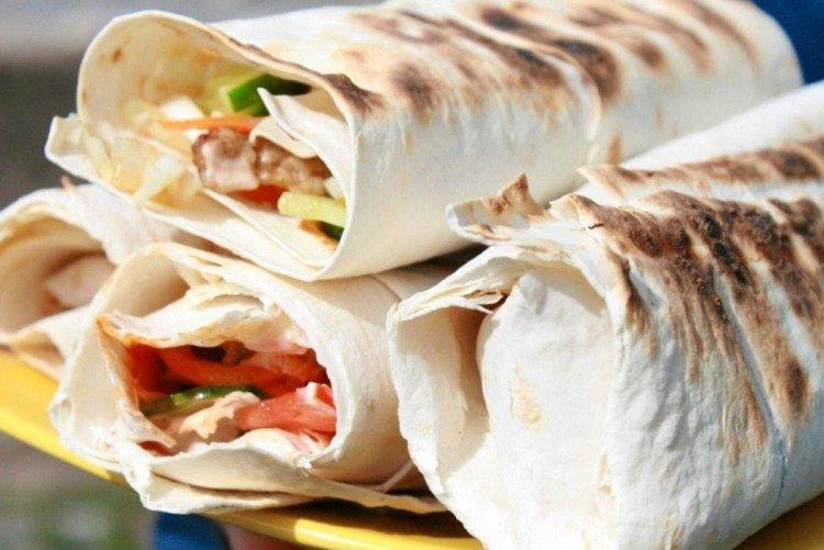 Shawarma aux pleurotes et haricots à la maison - recettes