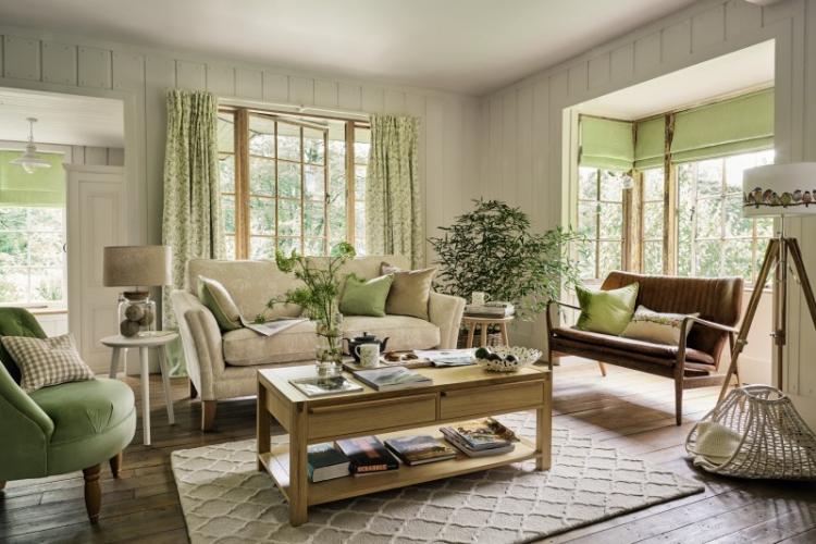 Cosy Eco Trends - Rideaux pour le salon dans différents styles d'intérieur