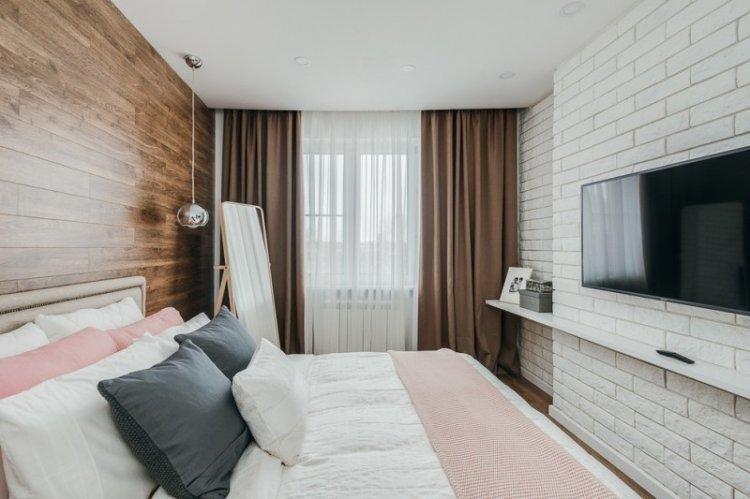 Solutions de couleur - Rideaux dans la chambre dans un style moderne