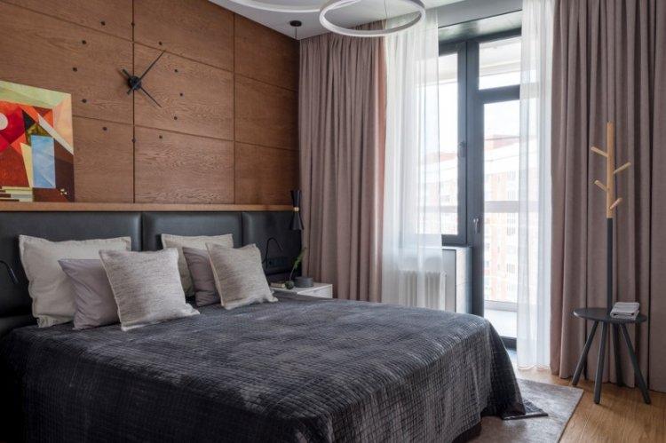 Rideaux dans la chambre dans un style moderne - photo