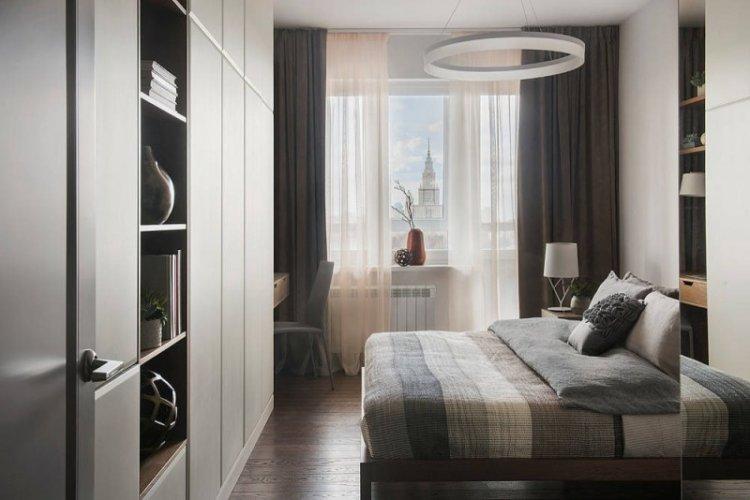 Rideaux dans la chambre dans un style moderne - photo