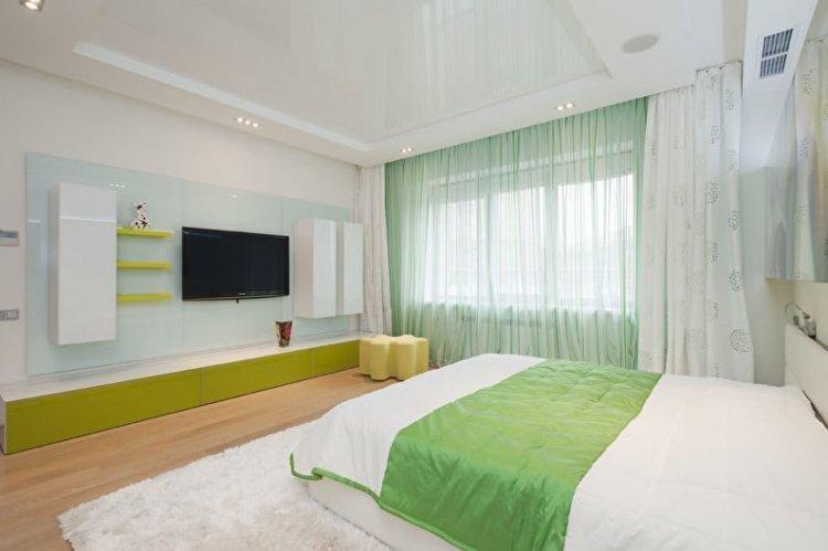 Rideaux dans la chambre dans un style moderne - photo