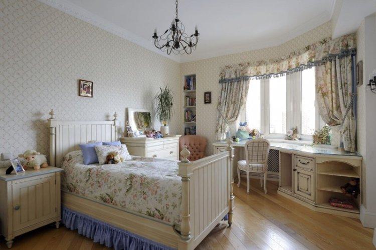Rideaux de style provençal dans la chambre des enfants - conception de photos