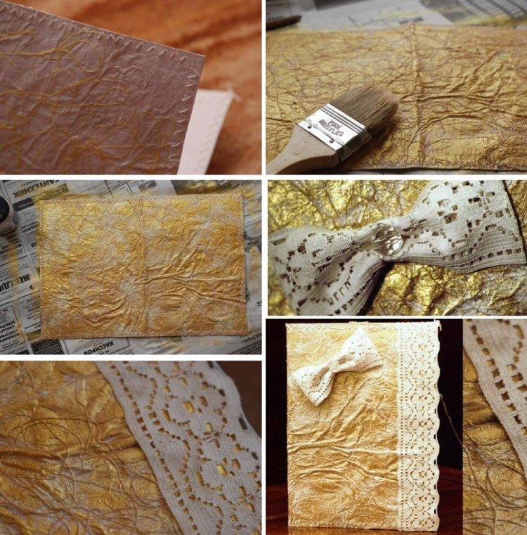 Carte texturée couleur - scrapbooking pour débutants