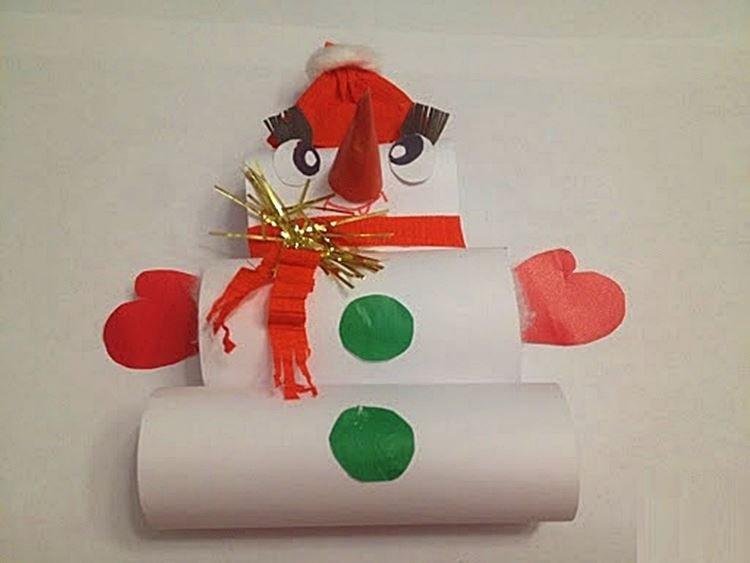 DIY bonhomme de neige en papier - photos et idées
