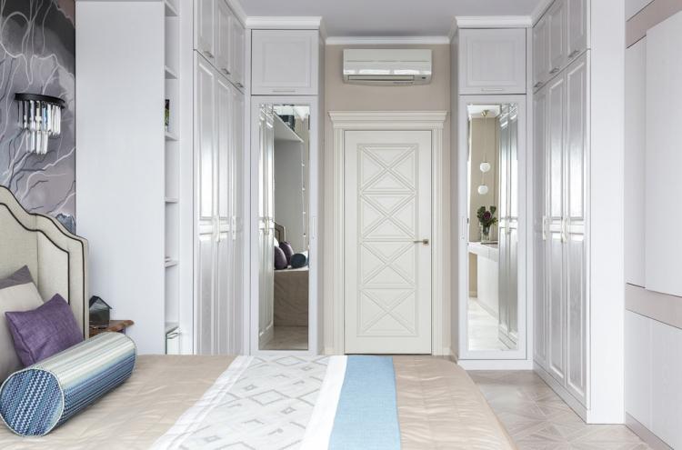 Chambre aux tons lavande - décoration d'intérieur