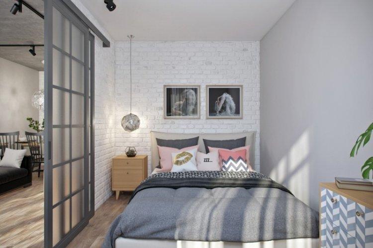 Petite chambre de style scandinave - photo design d'intérieur